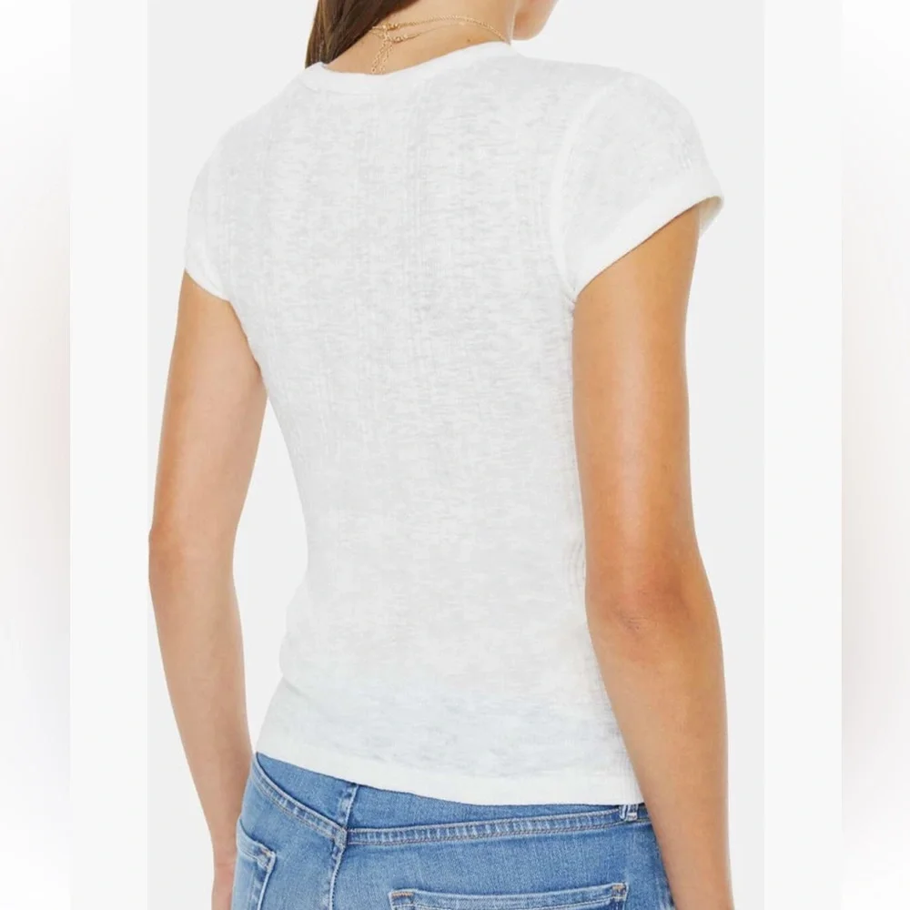 MOTHER Itty Bitty Ringer T-Shirt | Fluff | Size XS - Picture 2 of 11